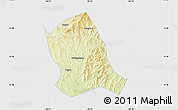 Physical Map of Zitong, single color outside