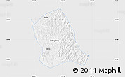 Silver Style Map of Zitong, single color outside