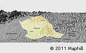 Physical Panoramic Map of Zitong, darken, desaturated