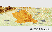 Political Panoramic Map of Zitong, physical outside