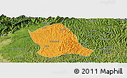 Political Panoramic Map of Zitong, satellite outside