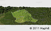 Satellite Panoramic Map of Zitong, darken