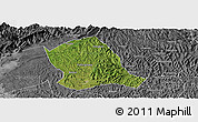 Satellite Panoramic Map of Zitong, desaturated