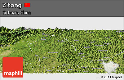 Satellite Panoramic Map of Zitong