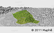 Satellite Panoramic Map of Zitong, lighten, desaturated
