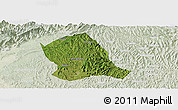 Satellite Panoramic Map of Zitong, lighten