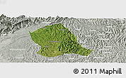 Satellite Panoramic Map of Zitong, lighten, semi-desaturated