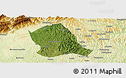 Satellite Panoramic Map of Zitong, physical outside