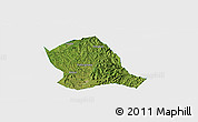 Satellite Panoramic Map of Zitong, single color outside