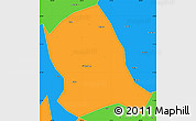 Political Simple Map of Zitong