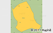 Savanna Style Simple Map of Zitong, cropped outside