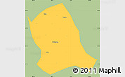 Savanna Style Simple Map of Zitong, single color outside