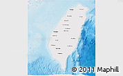 Shaded Relief 3D Map of Taiwan, single color outside