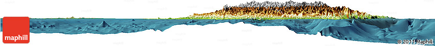 Physical Horizon Map of Taiwan, satellite outside