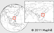 Blank Location Map of Penghu, within the entire country
