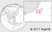 Blank Location Map of Penghu, highlighted country