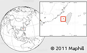 Blank Location Map of Penghu, highlighted parent region