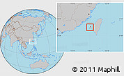 Gray Location Map of Penghu