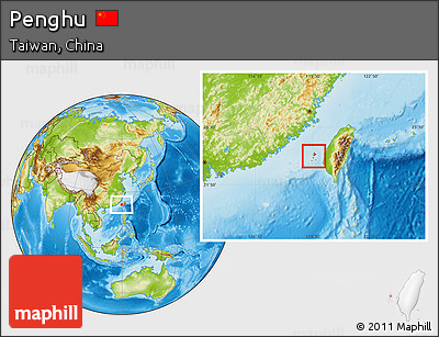 Physical Location Map of Penghu