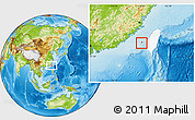 Physical Location Map of Penghu, highlighted parent region