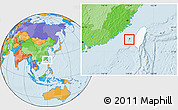 Political Location Map of Penghu, highlighted parent region