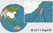 Satellite Location Map of Penghu, highlighted country, highlighted parent region