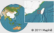 Satellite Location Map of Penghu, highlighted country