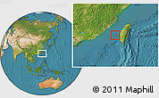 Satellite Location Map of Penghu