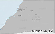 Gray 3D Map of Xinzhu, single color outside