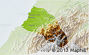 Physical 3D Map of Xinzhu, lighten