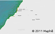 Satellite 3D Map of Xinzhu, single color outside