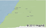 Savanna Style 3D Map of Xinzhu, single color outside
