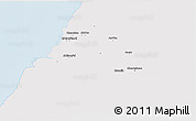 Silver Style 3D Map of Xinzhu, single color outside