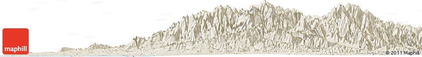 Shaded Relief Horizon Map of Xinzhu