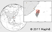 Blank Location Map of Xinzhu, highlighted country, highlighted parent region
