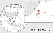 Blank Location Map of Xinzhu, highlighted country