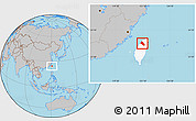 Gray Location Map of Xinzhu, highlighted parent region