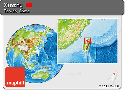 Physical Location Map of Xinzhu