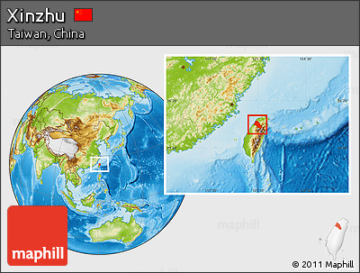 Physical Location Map of Xinzhu