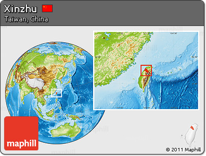 Physical Location Map of Xinzhu