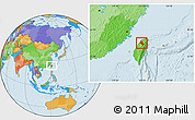 Political Location Map of Xinzhu