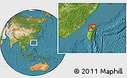 Satellite Location Map of Xinzhu