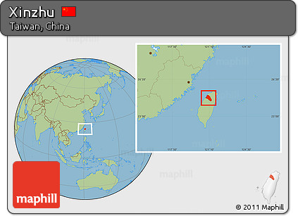Savanna Style Location Map of Xinzhu