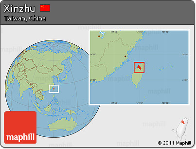 Savanna Style Location Map of Xinzhu