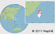 Savanna Style Location Map of Xinzhu, highlighted parent region