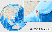 Shaded Relief Location Map of Xinzhu
