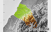 Physical Map of Xinzhu, desaturated