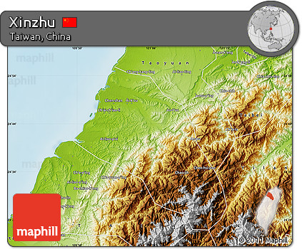 Physical Map of Xinzhu