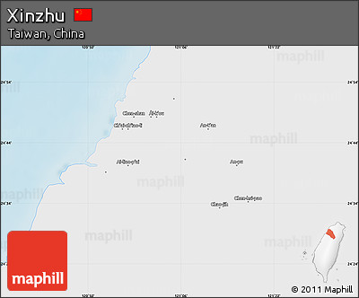 Physical Map of Xinzhu, single color outside