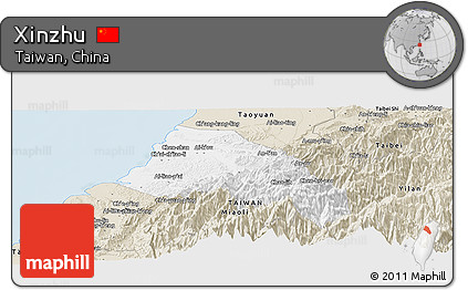 Classic Style Panoramic Map of Xinzhu